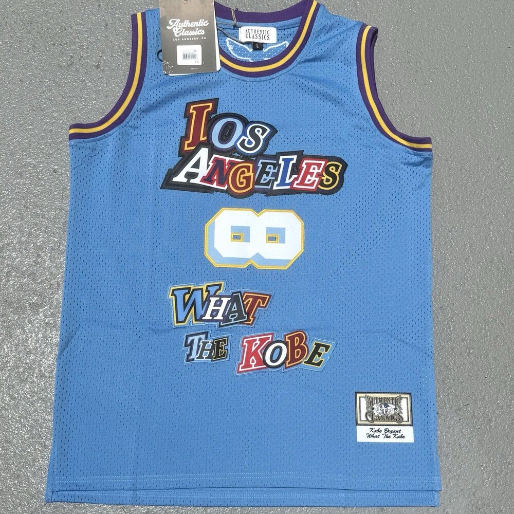 Men's Los Angeles ‘What The Kobe’ Kobe Bryant Jersey Headgear Classics Large